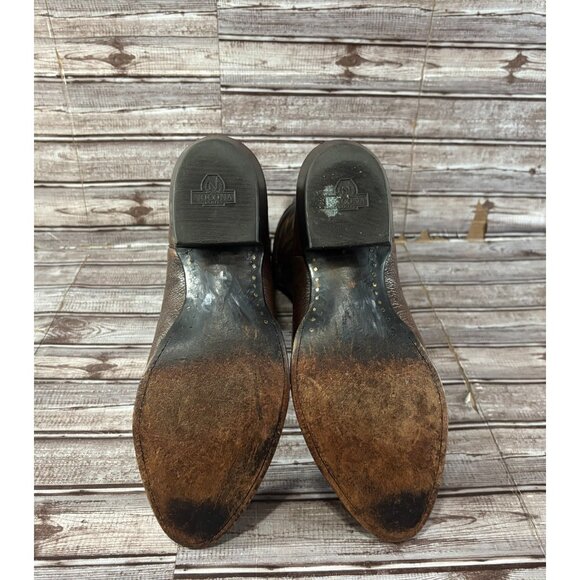 Nocona Oily Toro two tones Cowboy Boots Size 11.5 3E color brown made in Usa - Picture 6 of 9